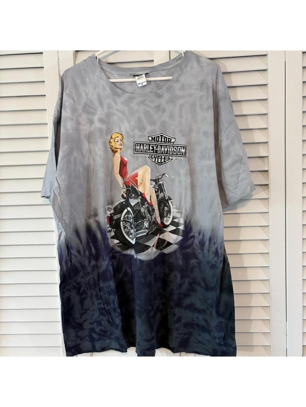 Harley Davidson Women's Gray and Multi T shirt 2X